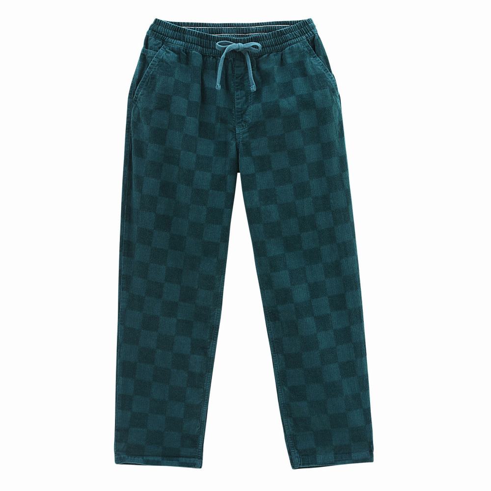 Women's Vans Range Cord Check Pants Blue | USA67289