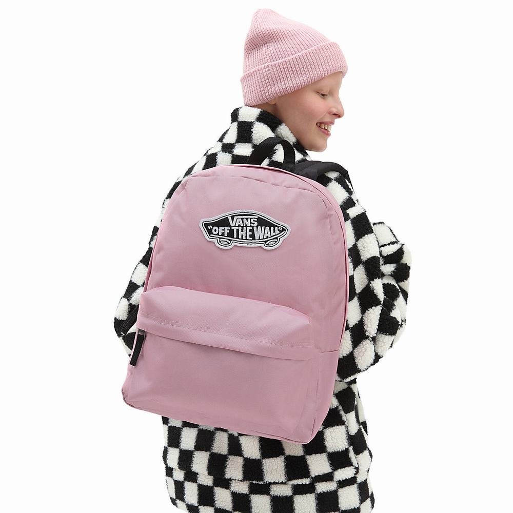 Women's Vans Realm Backpacks Pink | USA57012