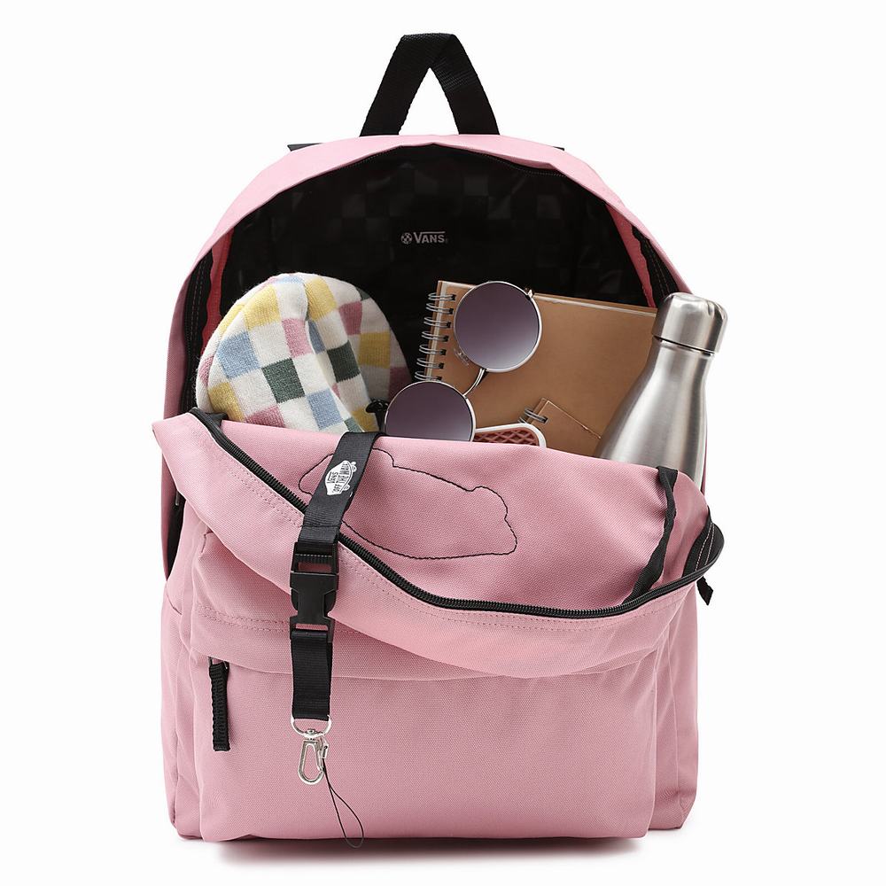 Women's Vans Realm Backpacks Pink | USA71362