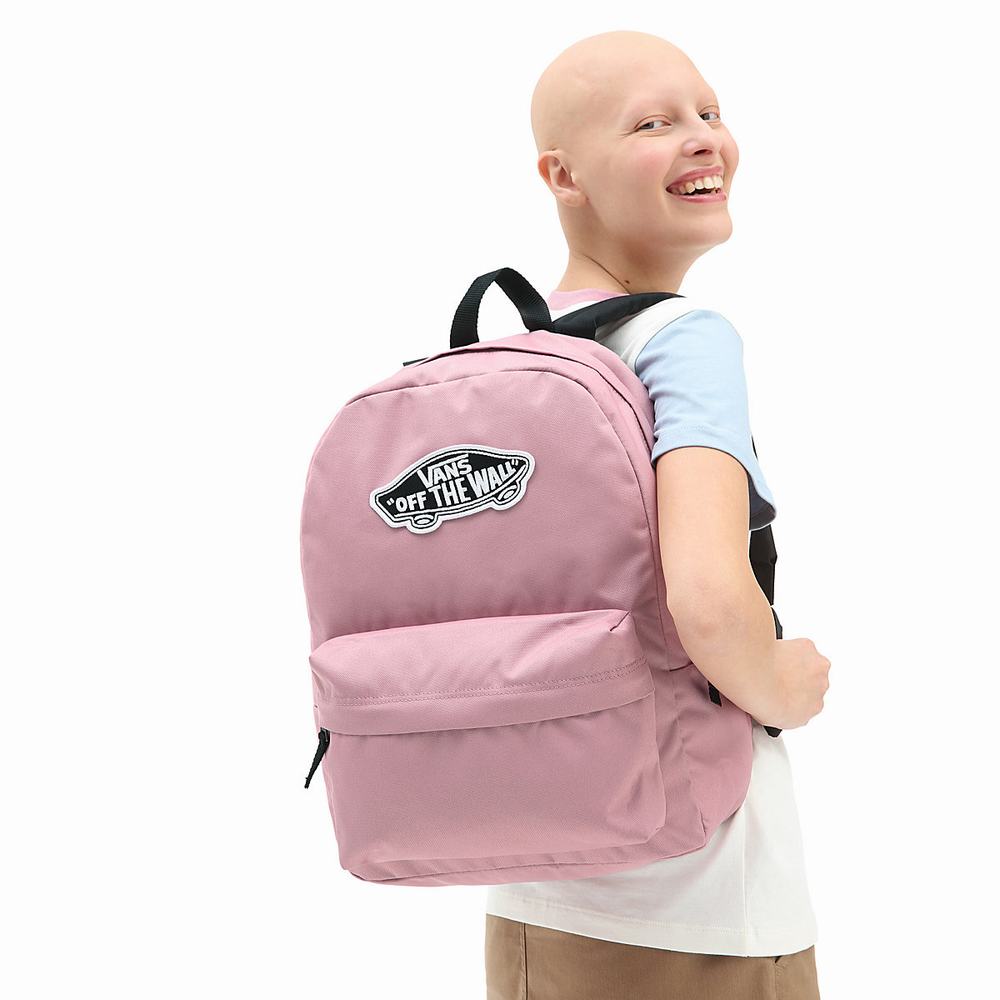 Women's Vans Realm Backpacks Pink | USA71362