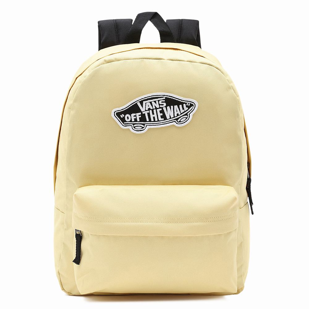 Women\'s Vans Realm Backpacks Yellow | USA74368