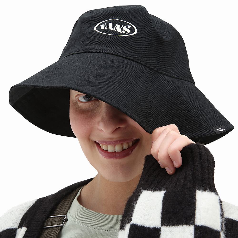 Women's Vans Retrospectator Sport Bucket Hats Black | USA84350