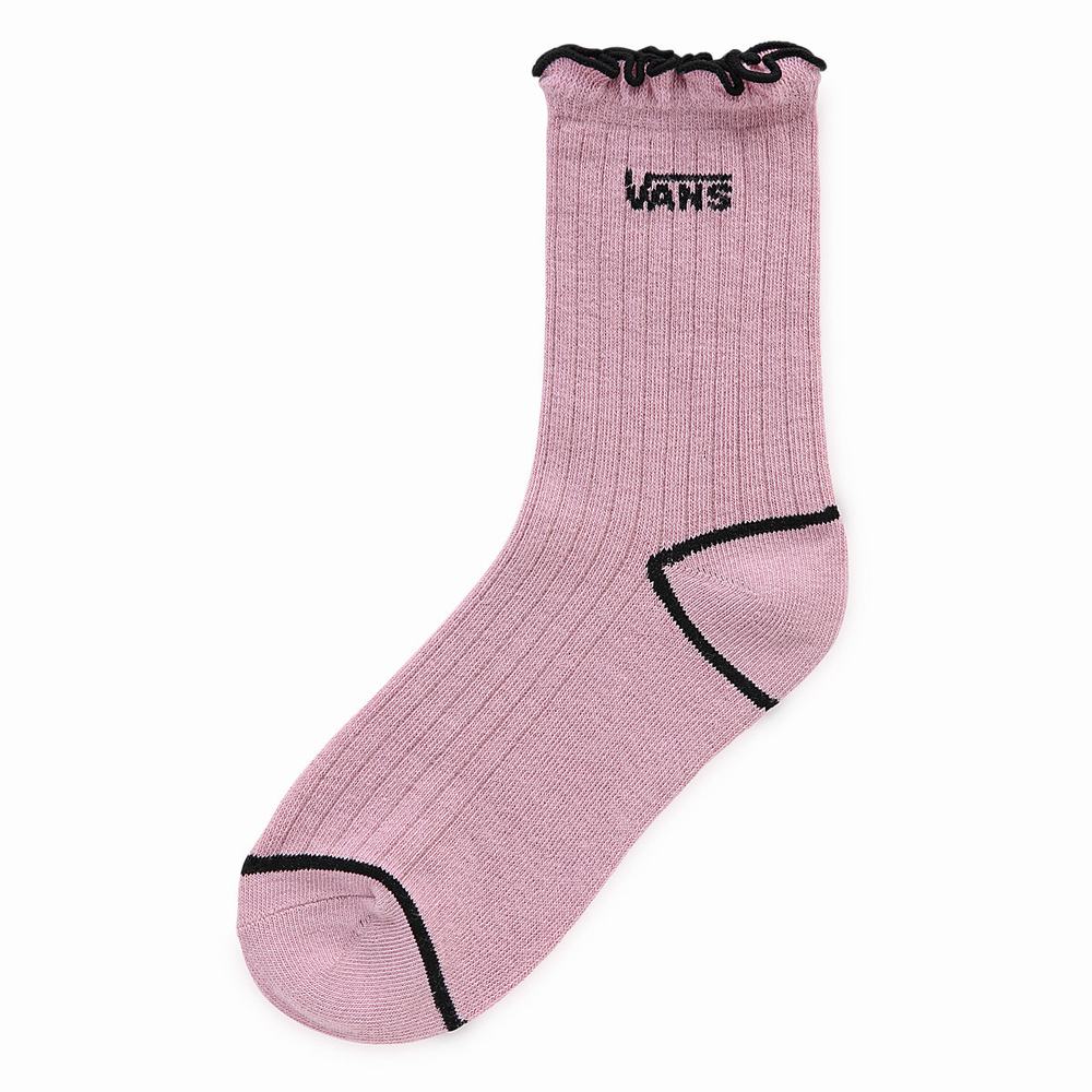 Women\'s Vans Ruffle Crew (1 pair) Socks Pink | USA21968