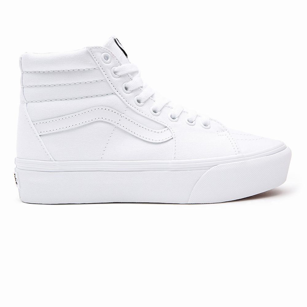 Women's Vans SK8-Hi Platform 2.0 Platform Shoes White | USA46158