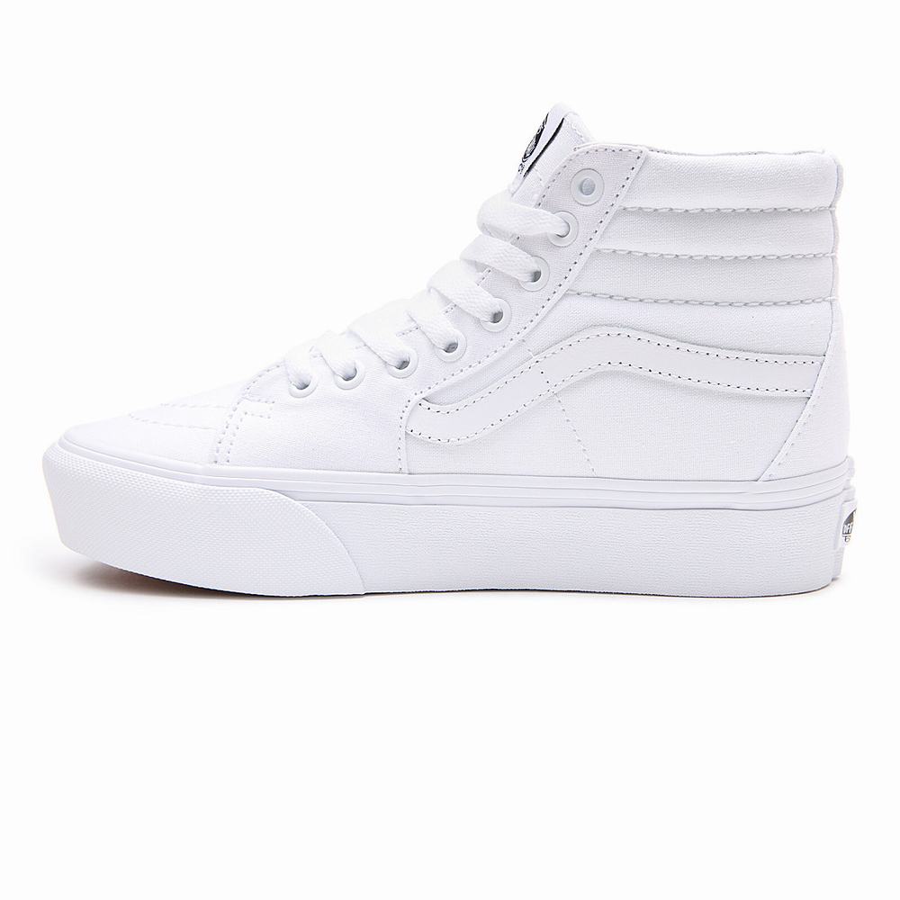 Women's Vans SK8-Hi Platform 2.0 Platform Shoes White | USA46158