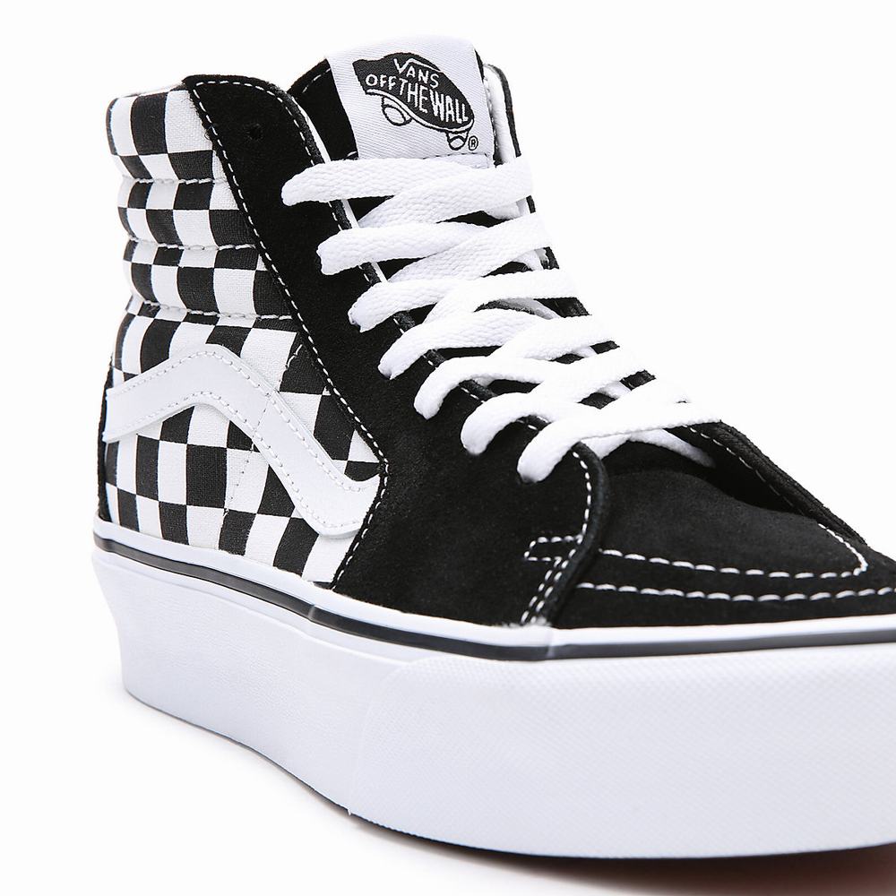 Women's Vans SK8-Hi Platform 2.0 Platform Shoes Black / White | USA58041