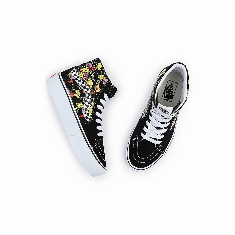 Women's Vans SK8-Hi Platform 2.0 Platform Shoes Black / Multicolor | USA93574