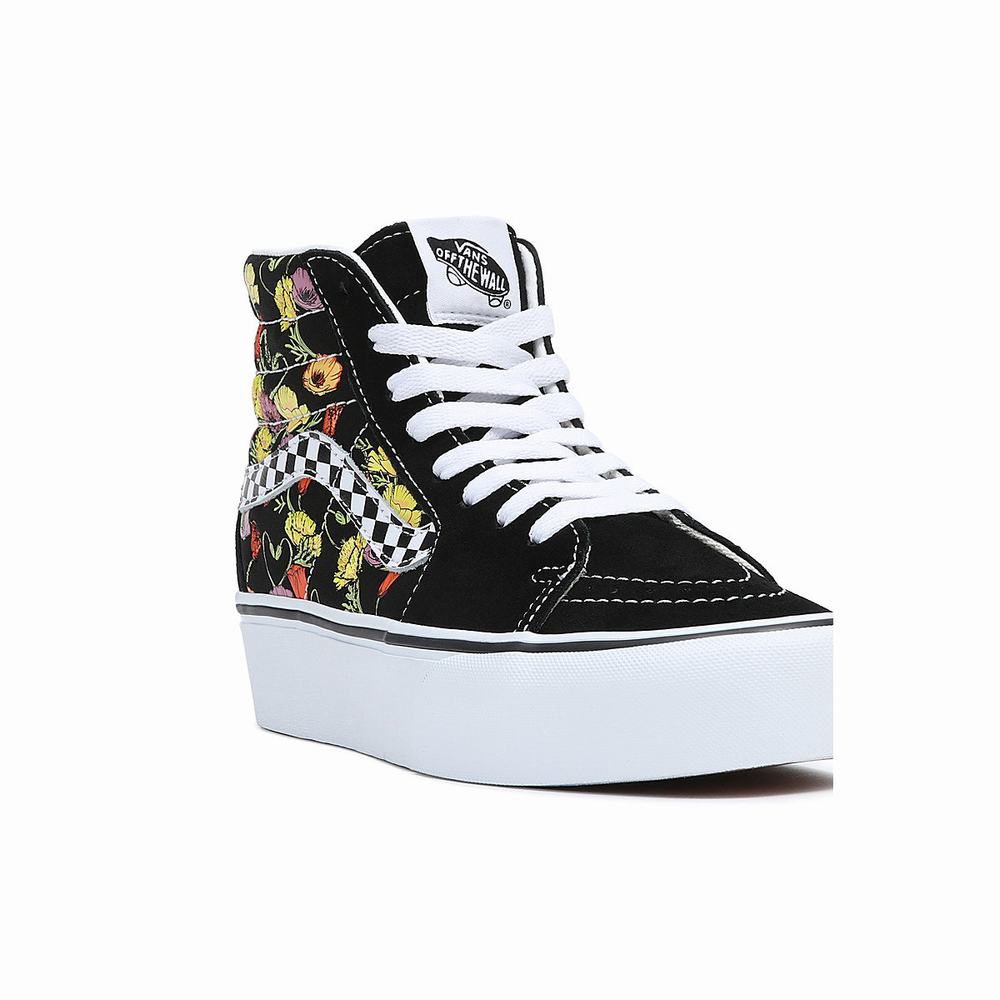 Women's Vans SK8-Hi Platform 2.0 Platform Shoes Black / Multicolor | USA93574