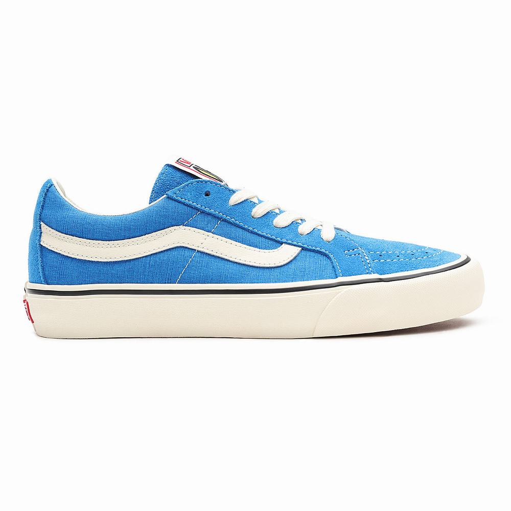 Women's Vans Salt Wash Sk8-Low Reissue SF Sneakers Blue | USA31986