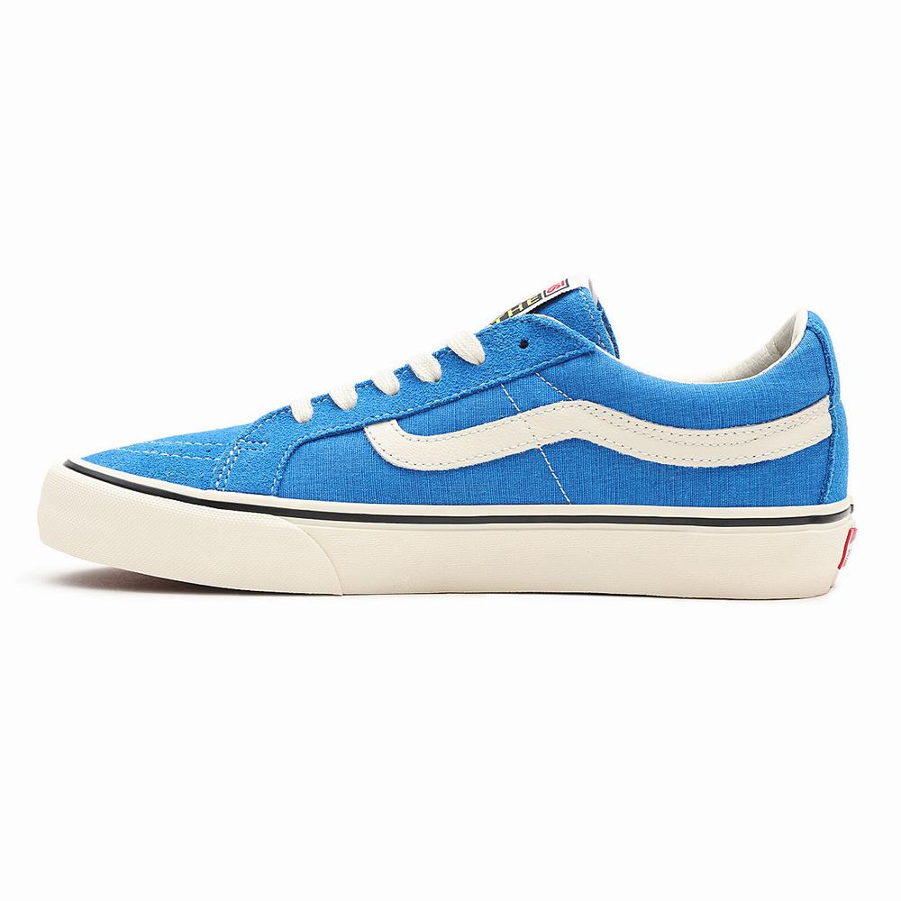 Women's Vans Salt Wash Sk8-Low Reissue SF Sneakers Blue | USA31986