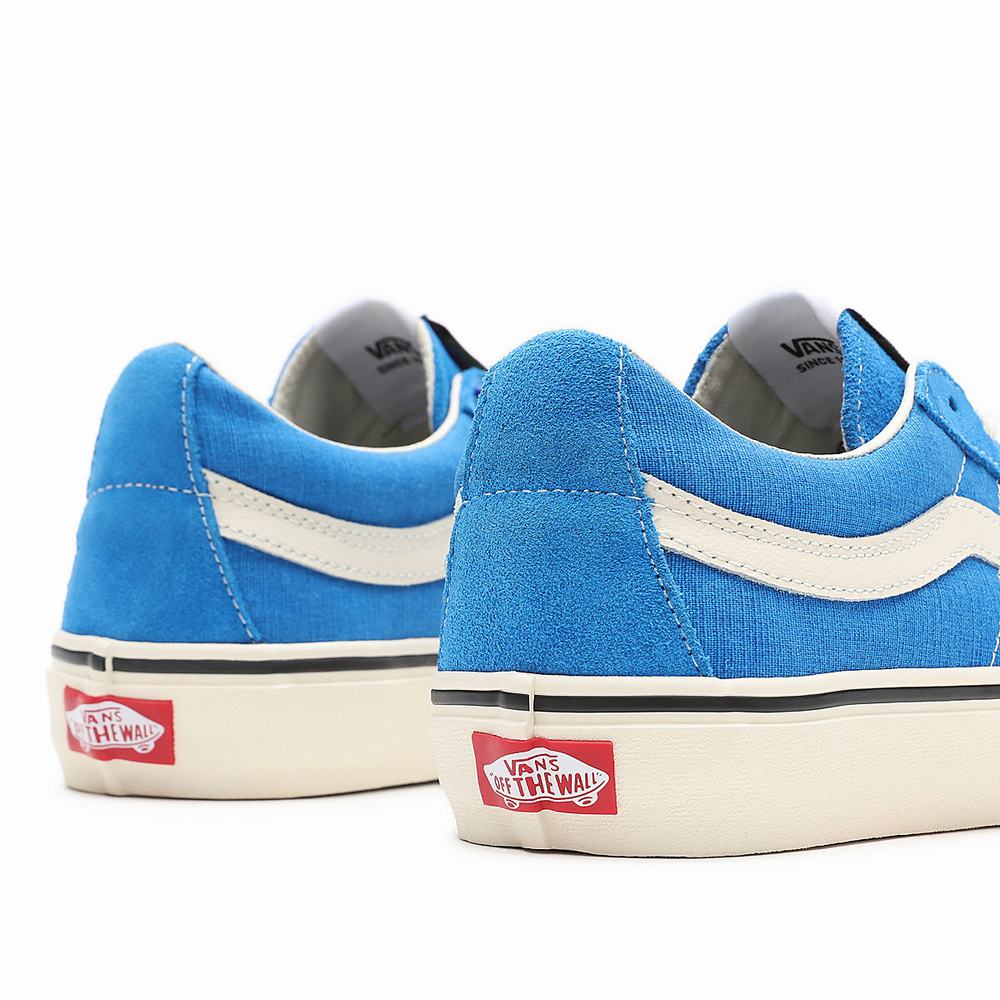 Women's Vans Salt Wash Sk8-Low Reissue SF Sneakers Blue | USA31986