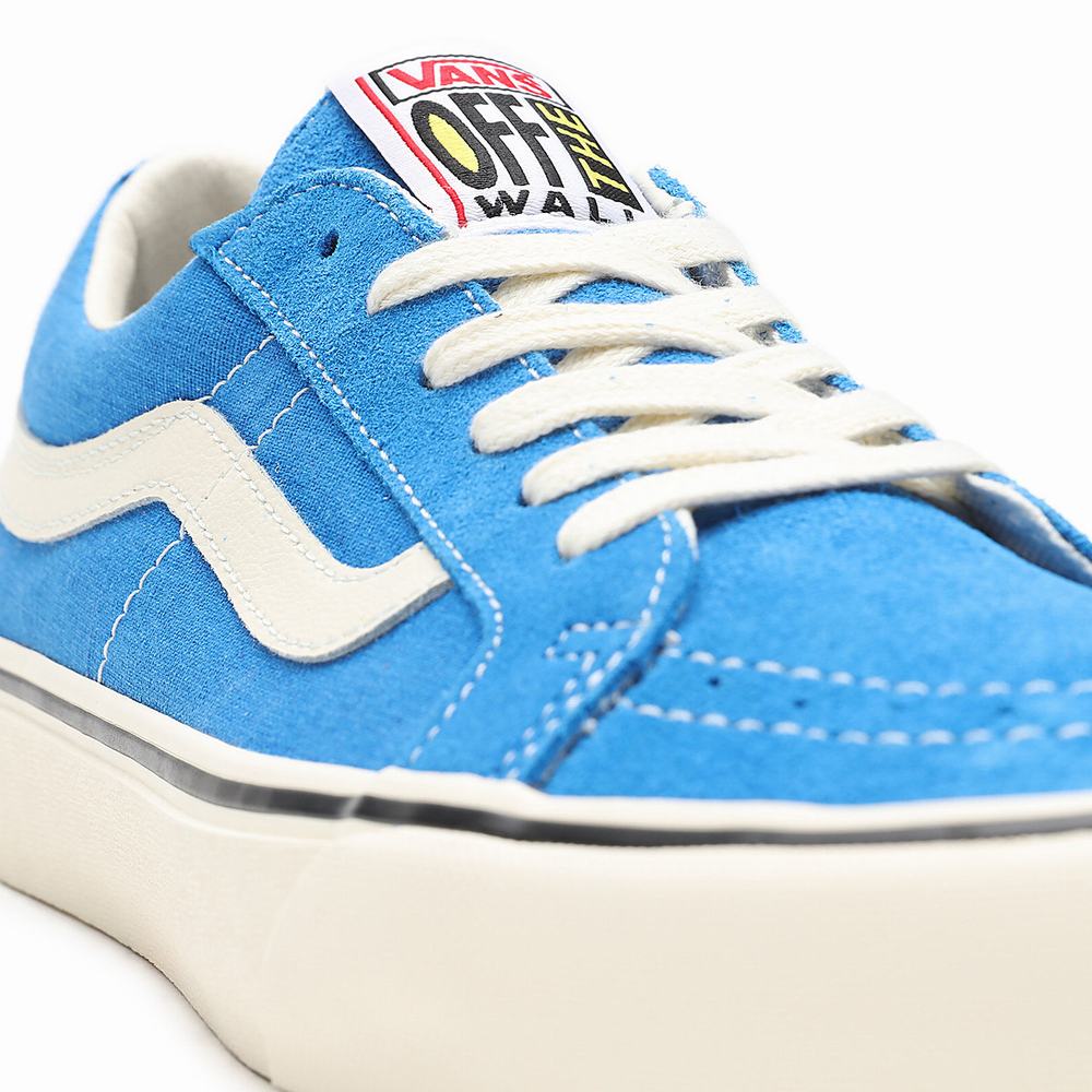 Women's Vans Salt Wash Sk8-Low Reissue SF Sneakers Blue | USA31986