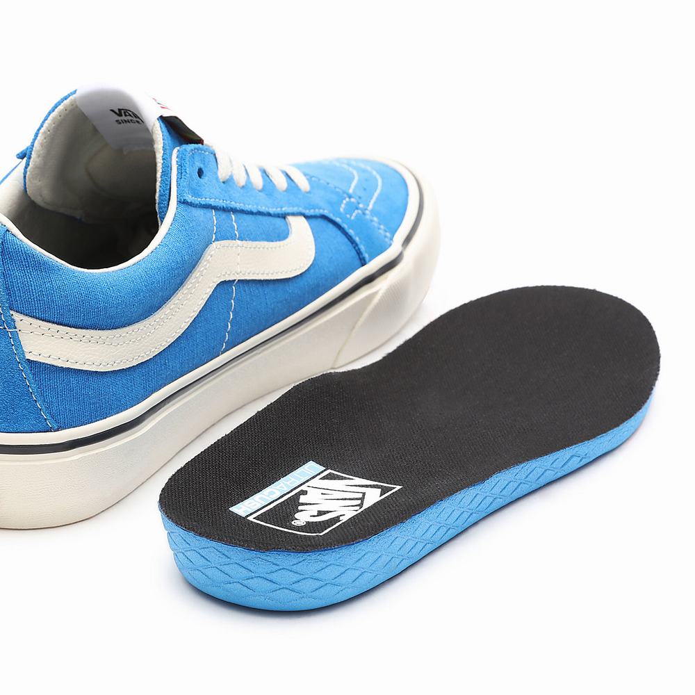 Women's Vans Salt Wash Sk8-Low Reissue SF Sneakers Blue | USA31986