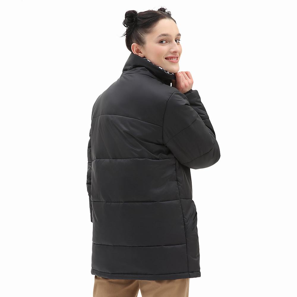 Women's Vans Send It Reversible MTE Puffer Jackets Black | USA02678