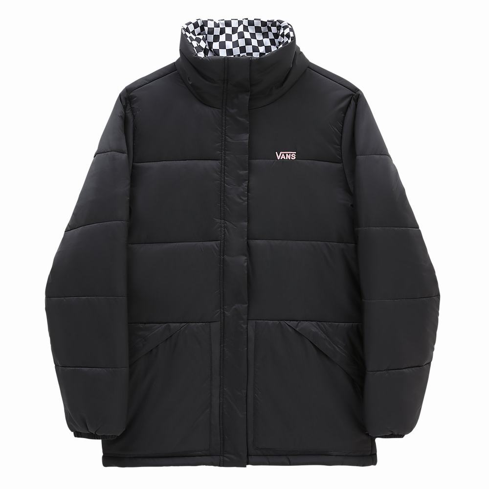 Women's Vans Send It Reversible MTE Puffer Jackets Black | USA02678