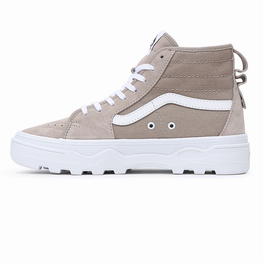 Women's Vans Sentry Sk8-Hi WC Sneakers Beige | USA98457