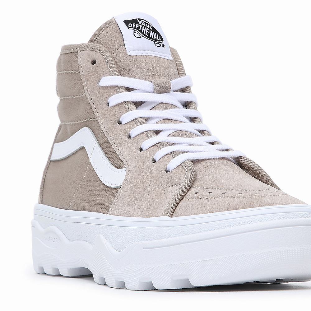 Women's Vans Sentry Sk8-Hi WC Sneakers Beige | USA98457