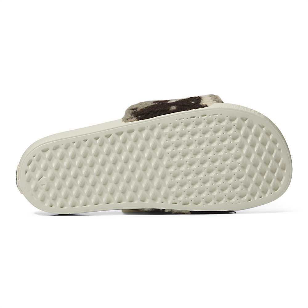 Women's Vans Sherpa Camo La Costa Slide-On Slides Brown | USA34982