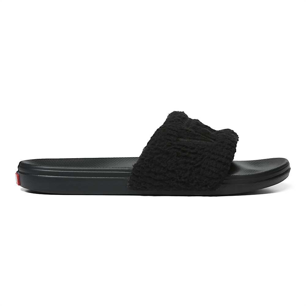 Women's Vans Sherpa La Costa Slide-On Slides Black | USA96752