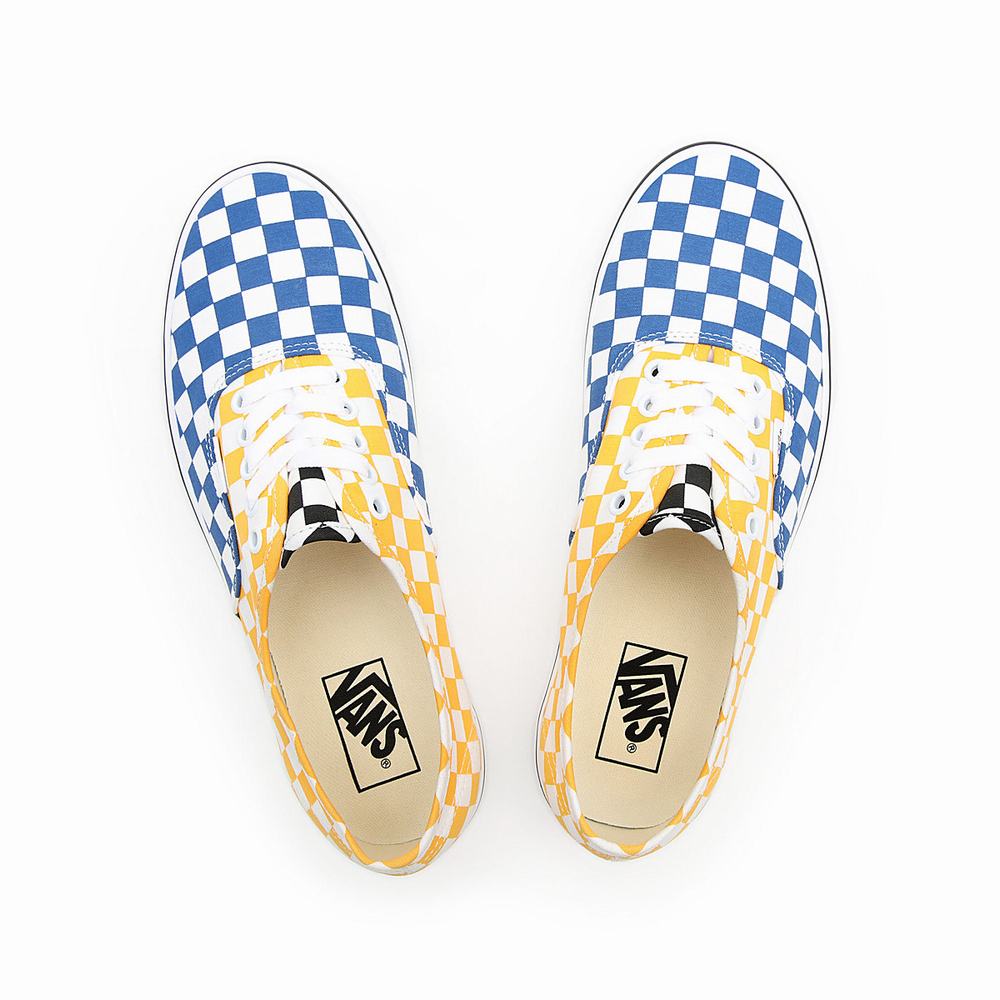 Women's Vans Sidewall Authentic Sneakers Blue / Yellow | USA53761