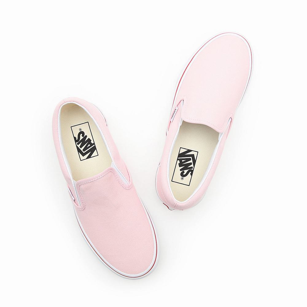 Women's Vans Sidewall Print Classic Slip On Shoes Pink | USA10986