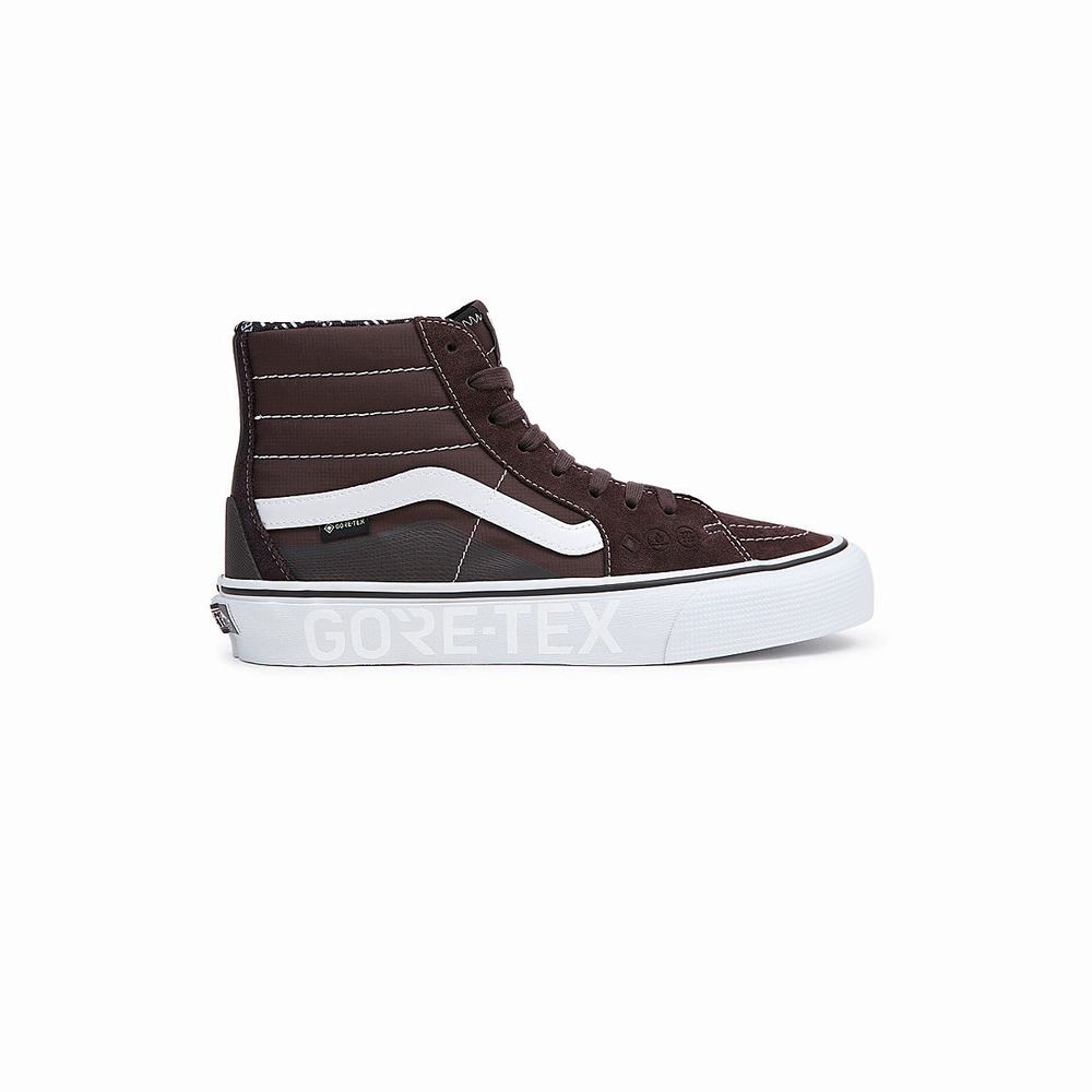 Women's Vans Sk8-Hi Gore-Tex Hi & Dry Sneakers Brown | USA79560