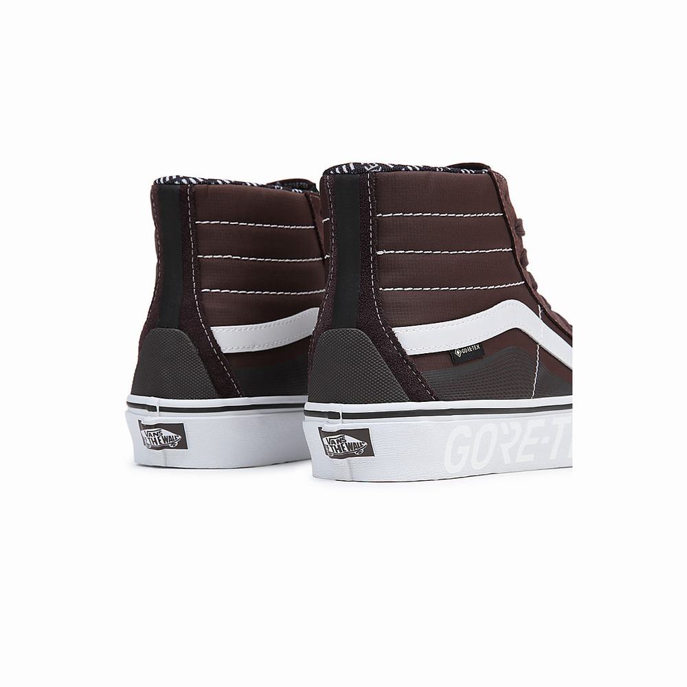 Women's Vans Sk8-Hi Gore-Tex Hi & Dry Sneakers Brown | USA79560