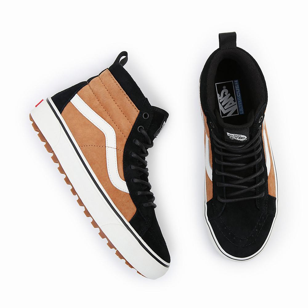 Women's Vans Sk8-Hi MTE-1 Sneakers Black / Brown | USA53798