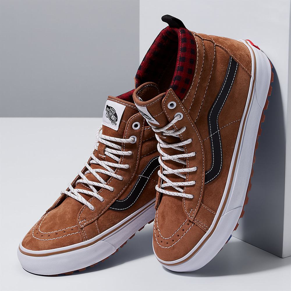 Women's Vans Sk8-Hi MTE-1 Sneakers Brown | USA45186