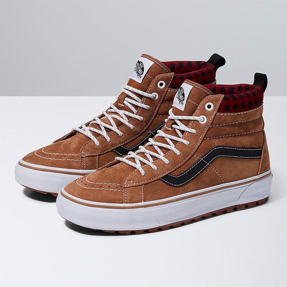 Women\'s Vans Sk8-Hi MTE-1 Sneakers Brown | USA45186