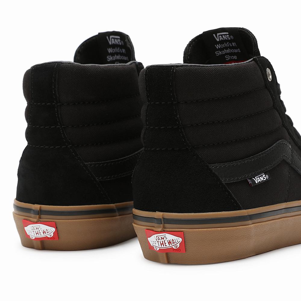 Women's Vans Sk8-Hi Pro Sneakers Black | USA76458