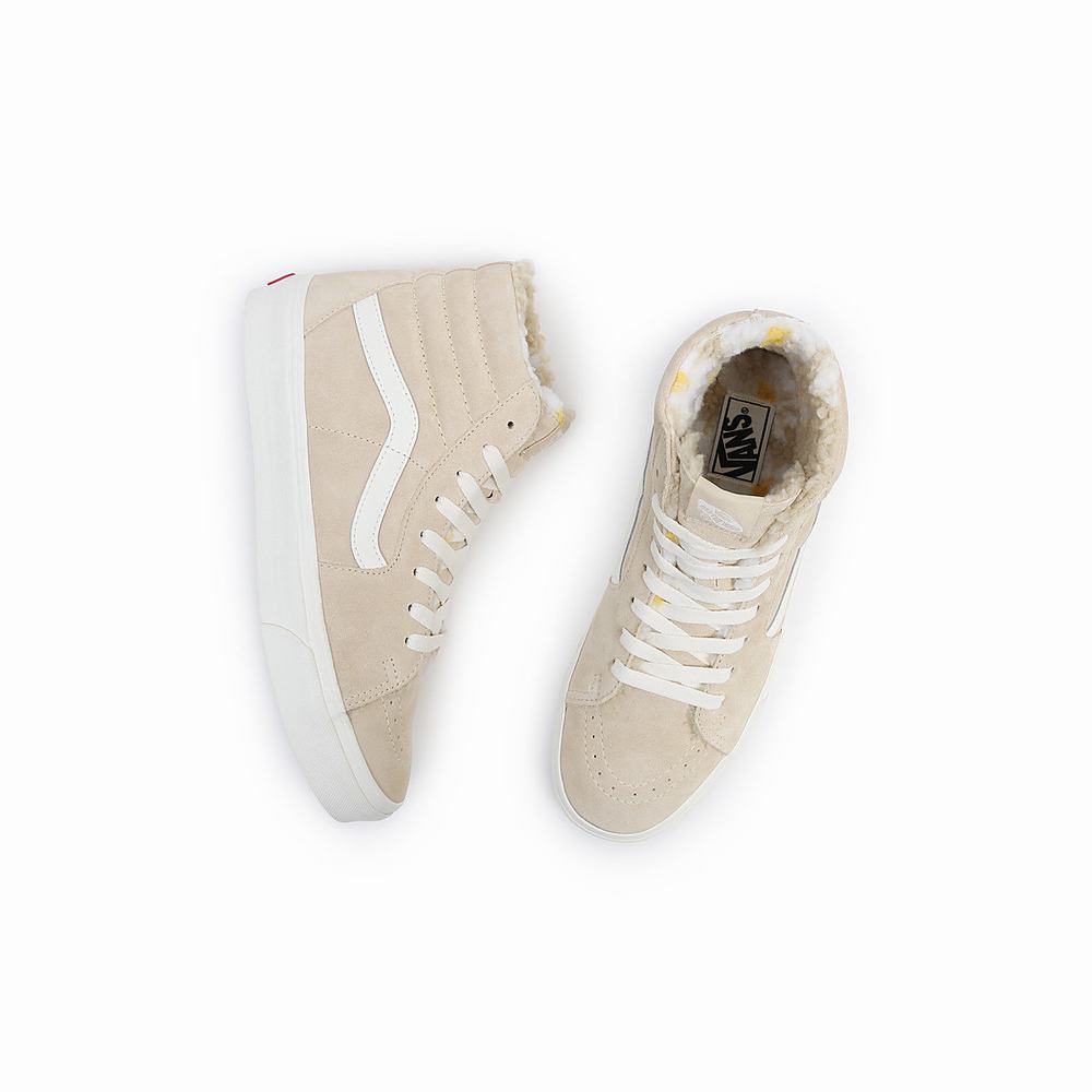 Women's Vans Sk8-Hi Sneakers Beige | USA30719