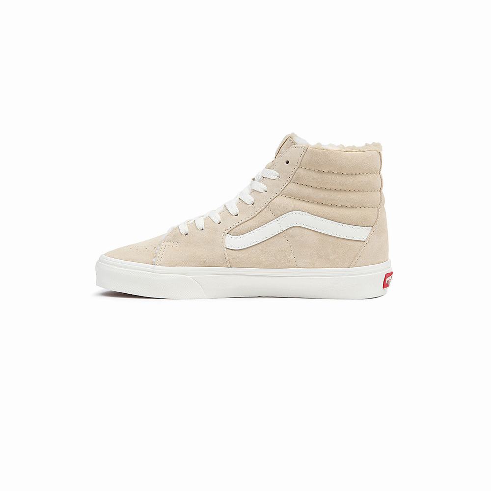 Women's Vans Sk8-Hi Sneakers Beige | USA30719