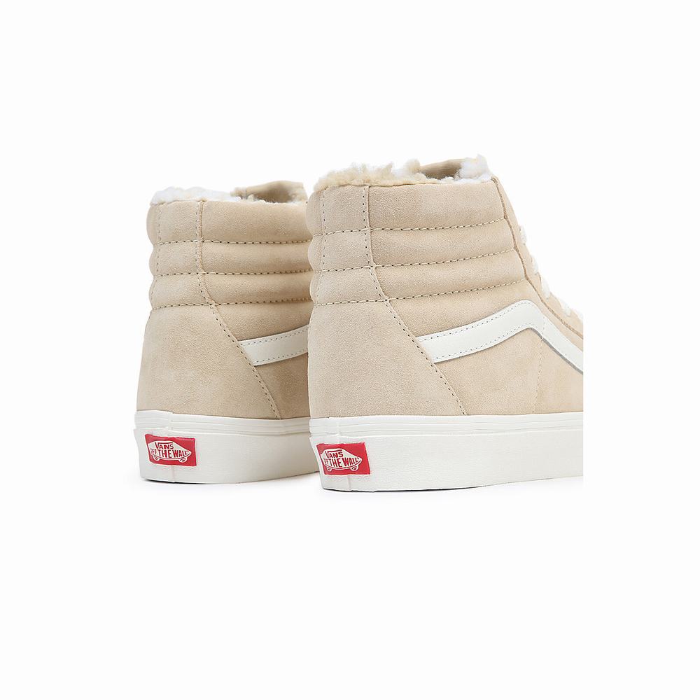 Women's Vans Sk8-Hi Sneakers Beige | USA30719