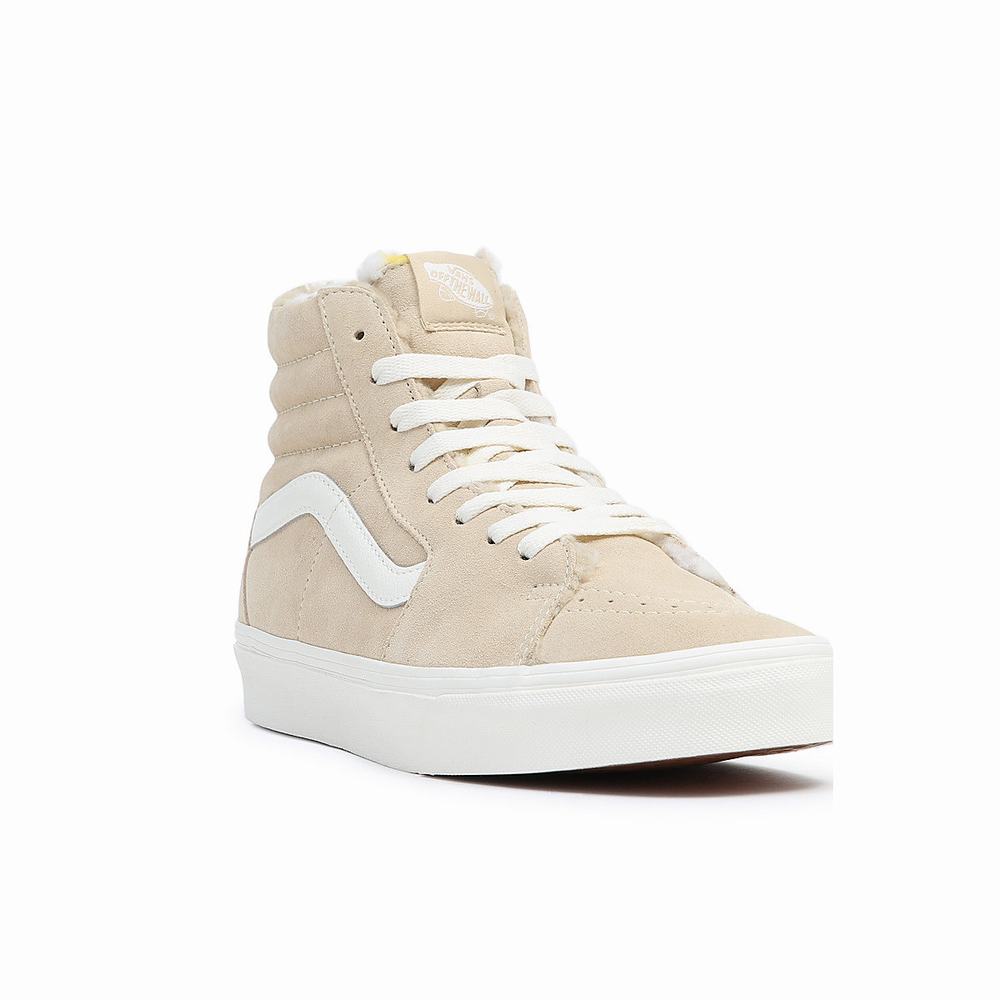 Women's Vans Sk8-Hi Sneakers Beige | USA30719