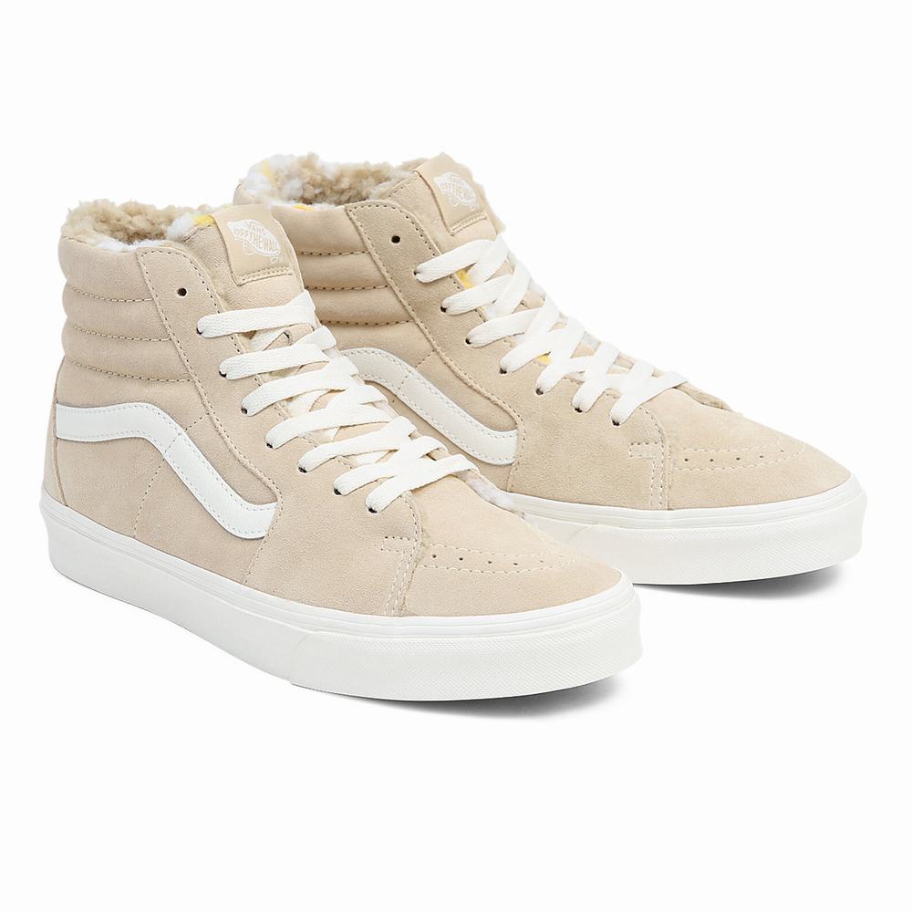 Women\'s Vans Sk8-Hi Sneakers Beige | USA30719