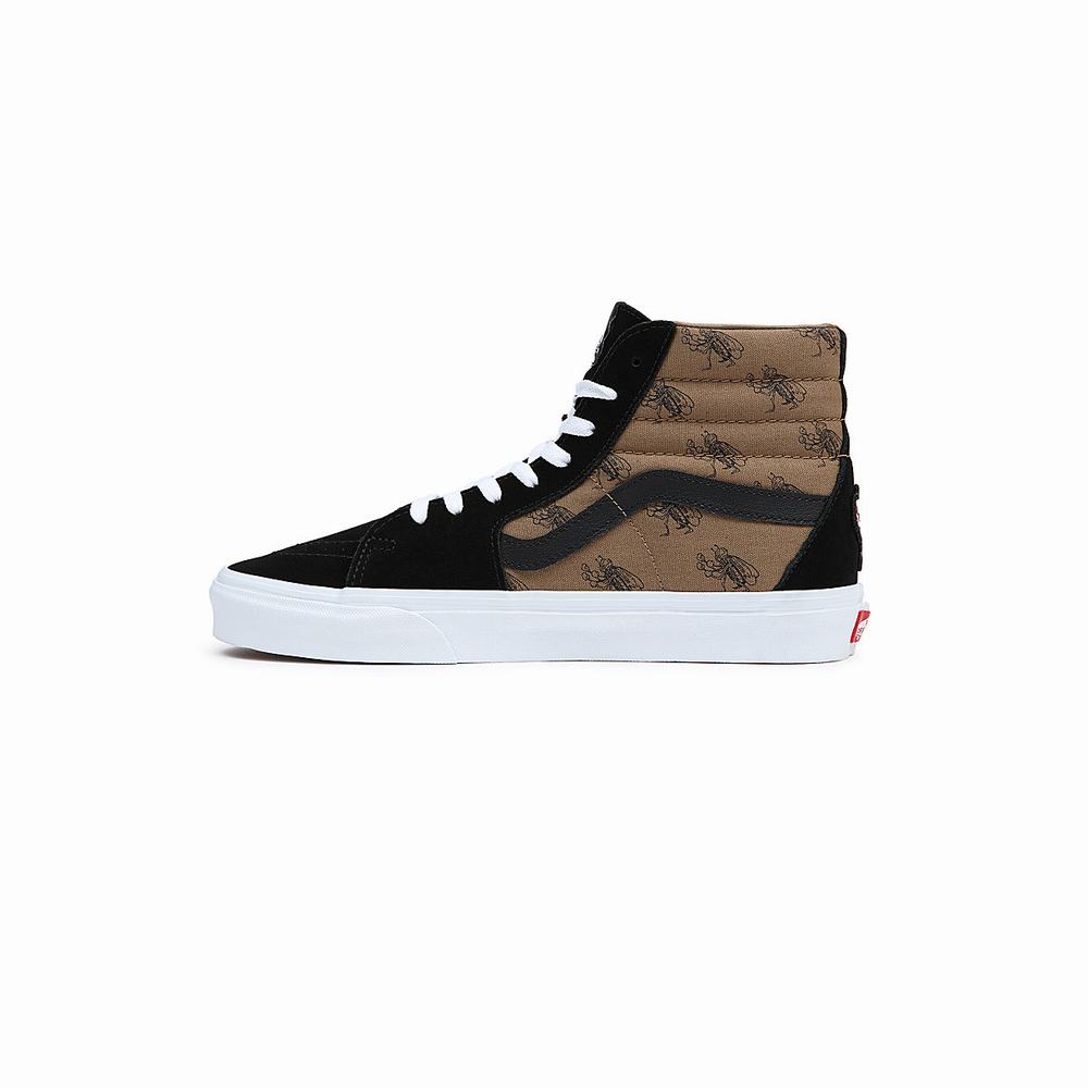 Women's Vans Sk8-Hi Sneakers Black / Brown | USA47158