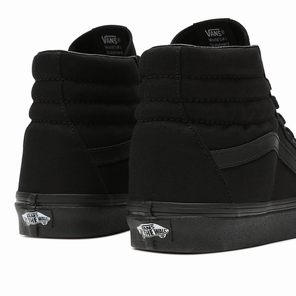 Women's Vans Sk8-Hi Sneakers Black | USA19657