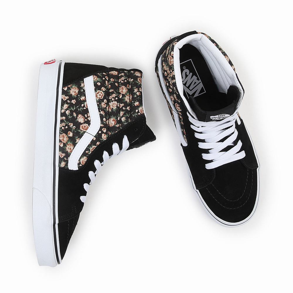 Women's Vans Sk8-Hi Sneakers Black | USA39745