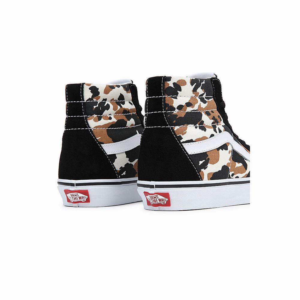 Women's Vans Sk8-Hi Sneakers Black | USA47036