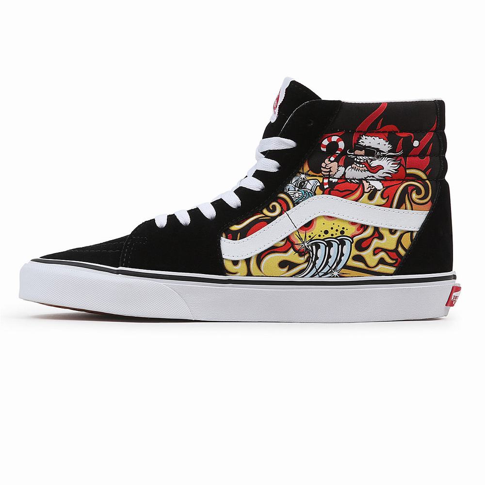 Women's Vans Sk8-Hi Sneakers Black | USA82495