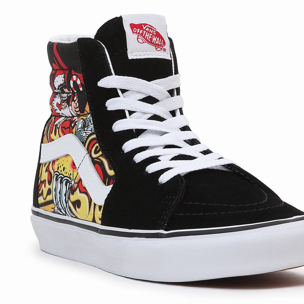 Women's Vans Sk8-Hi Sneakers Black | USA82495