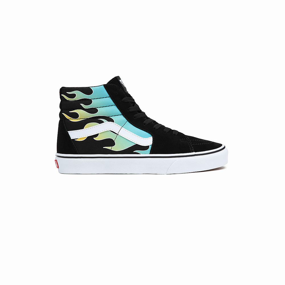 Women's Vans Sk8-Hi Sneakers Blue / Black | USA54370