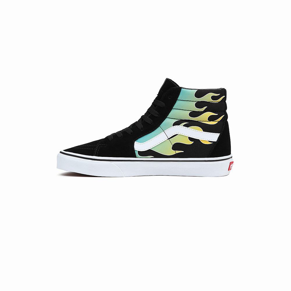 Women's Vans Sk8-Hi Sneakers Blue / Black | USA54370