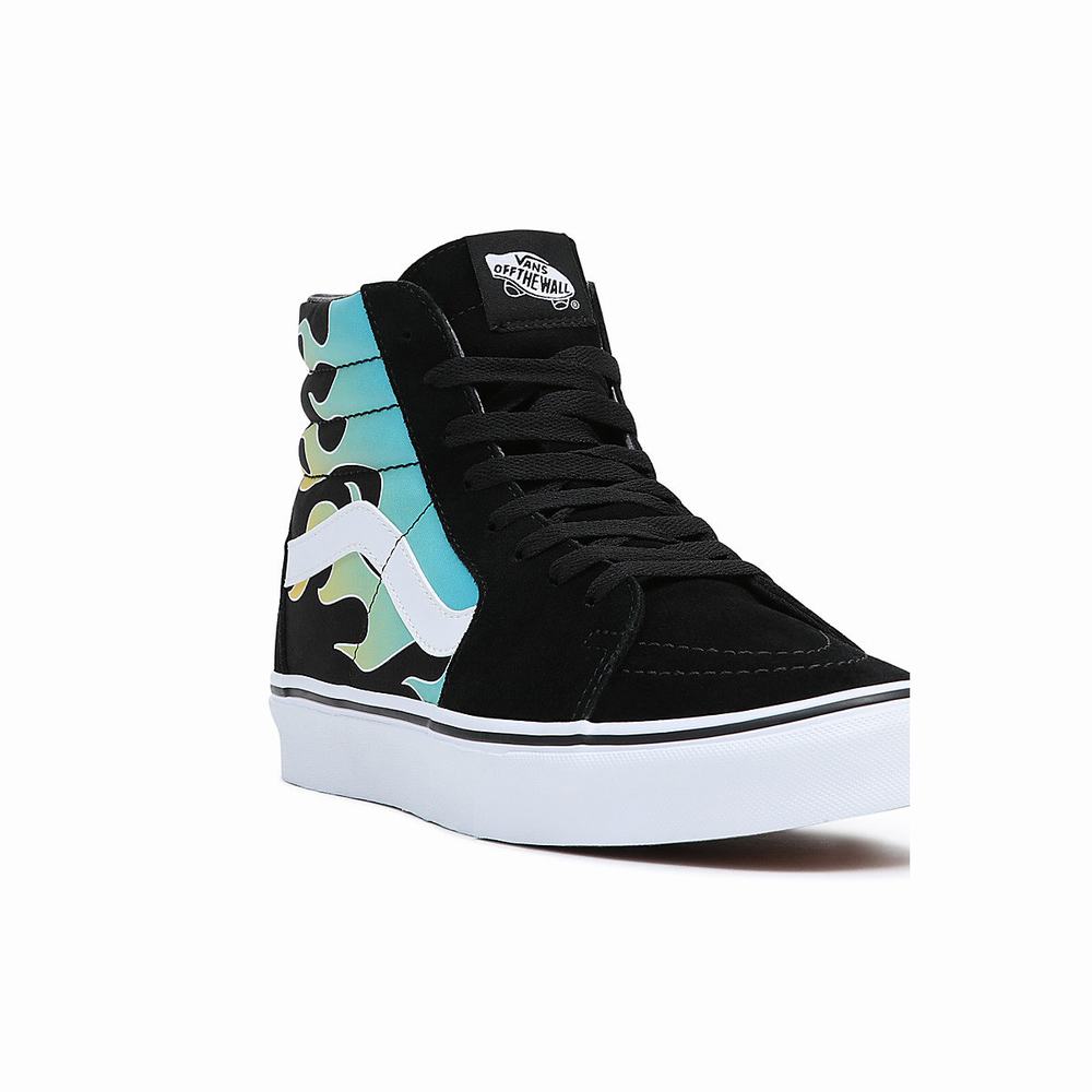 Women's Vans Sk8-Hi Sneakers Blue / Black | USA54370