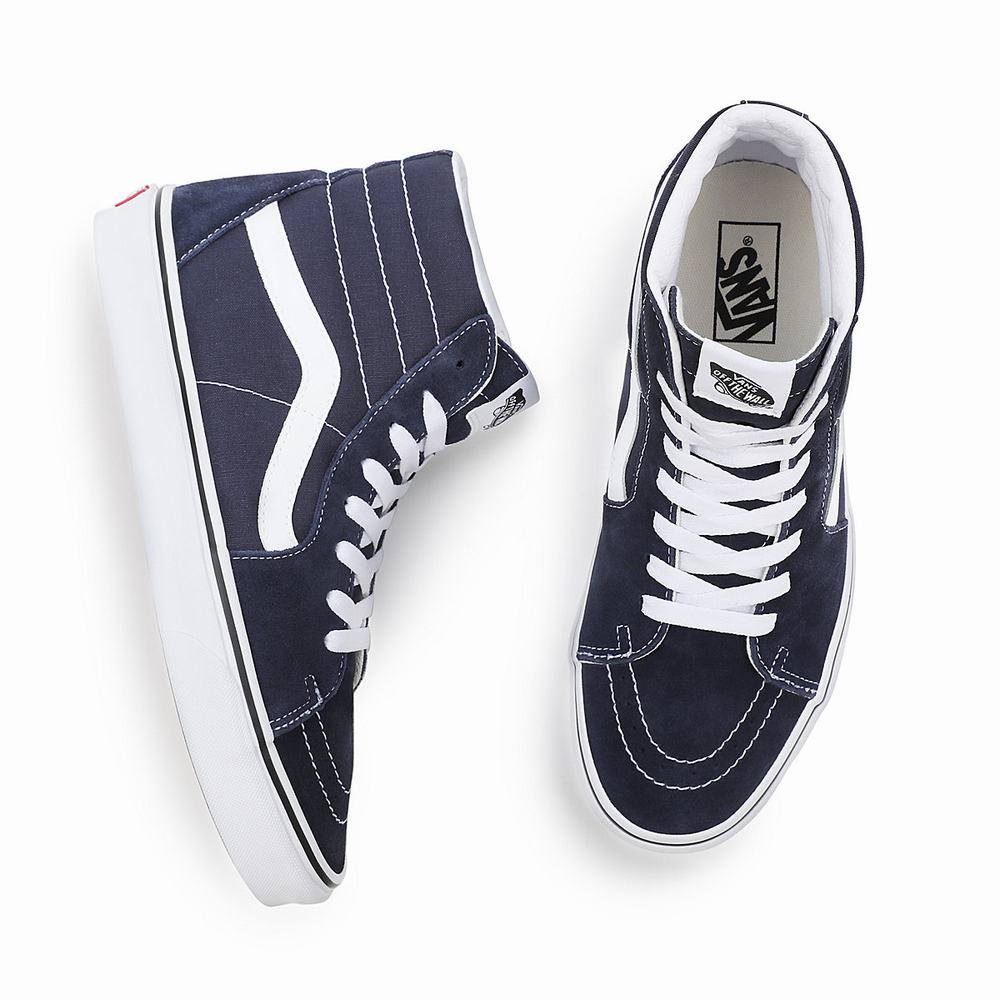 Women's Vans Sk8-Hi Sneakers Blue | USA41365