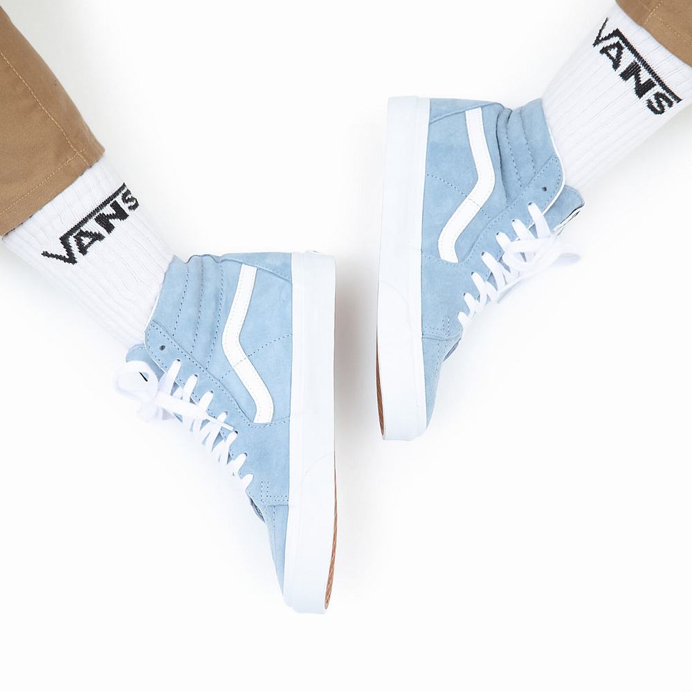 Women's Vans Sk8-Hi Sneakers Blue | USA72401