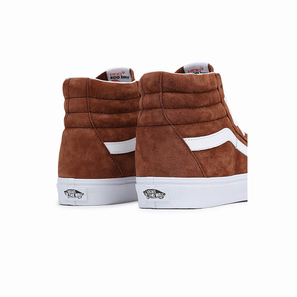 Women's Vans Sk8-Hi Sneakers Brown | USA89603