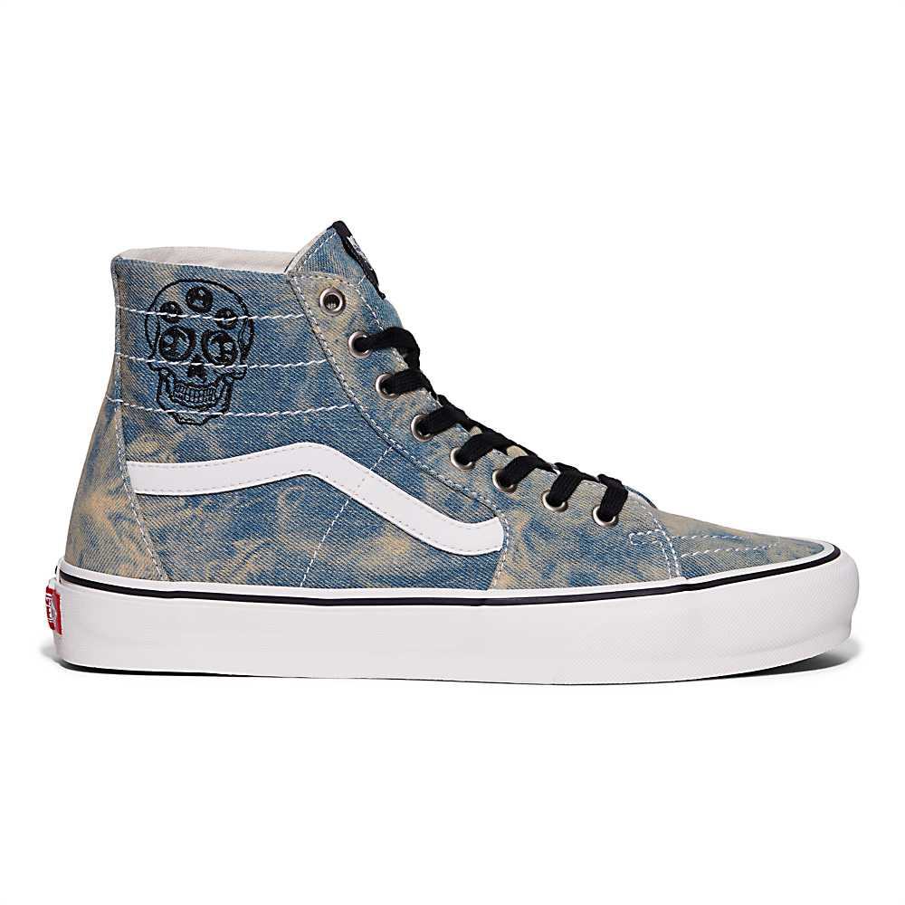 Women's Vans Sk8-Hi Tapered High Top Shoes Olive / White | USA13592