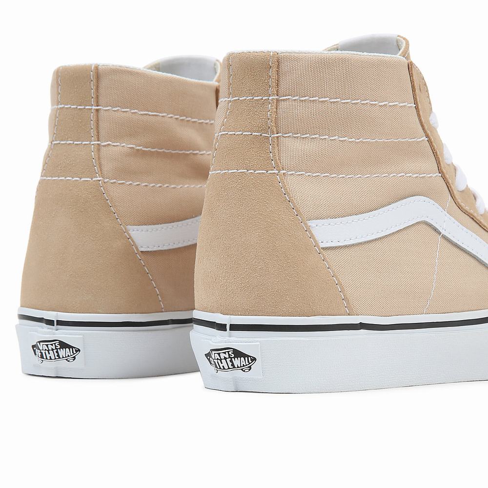 Women's Vans Sk8-Hi Tapered High Top Shoes White / Beige | USA25814